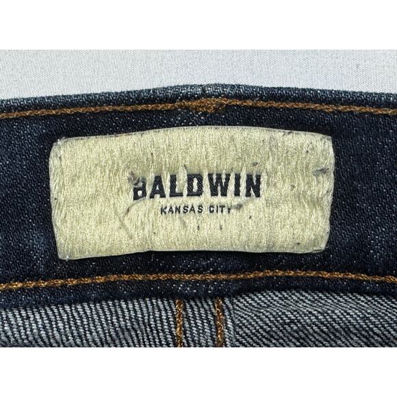 Baldwin Men's 76 Slim Selvedge Button Fly Blue Denim Jeans - Size 32 (32x31.5) - Picture 5 of 7